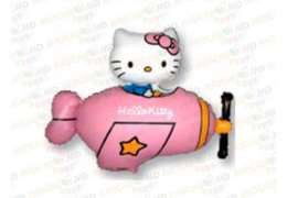 baloane hello kitty airplane pink 14'' 