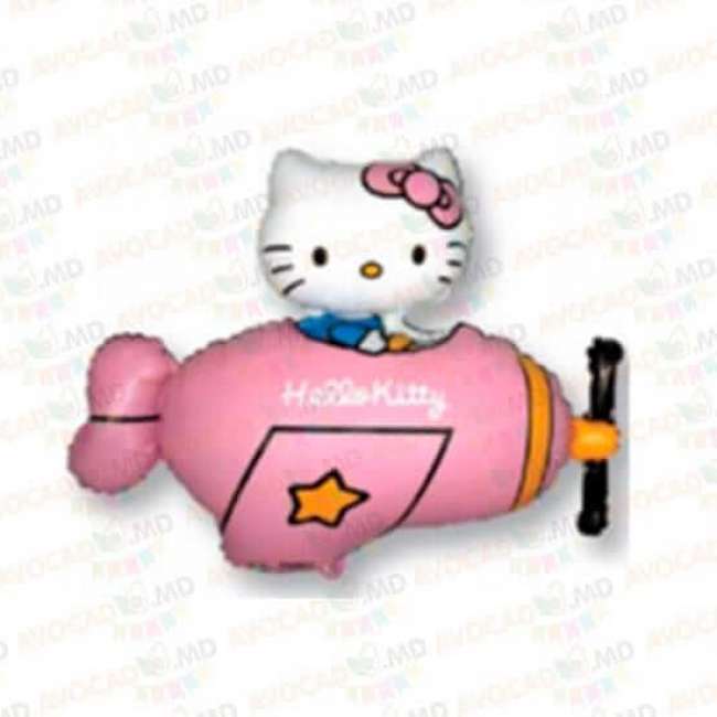 baloane hello kitty airplane pink 14'' 