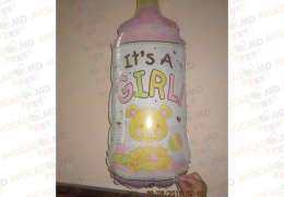 baloane baby bottle - it's a girl 