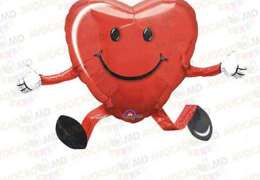 baloane cu heliu heart red balloon buddy 48x66cm