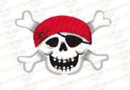 baloane cu heliu pirates party skull 71x45cm