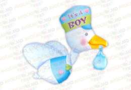 Шарики с гелием Bundle of Joy Stork - It's a Boy 58x81cm