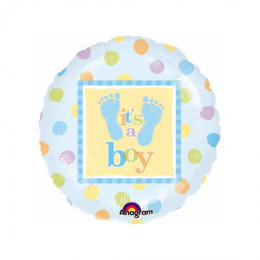Baloane cu heliu Balon  cerc its a boy 43 cm
