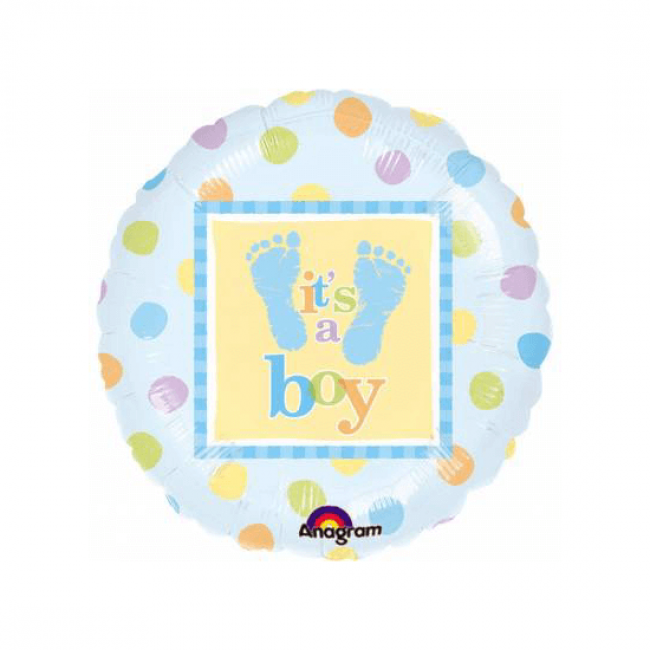 Baloane cu heliu Balon  cerc its a boy 43 cm