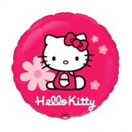Cerc Hello Kitty cu flori 18 in 45 cm