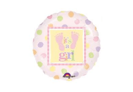 Baloane cu heliu Balon cerc its a girl 43 cm