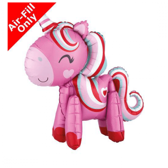 Unicorn roz cu inimioare Airwalker​ ​22 in 21 in 55 cm 53 cm