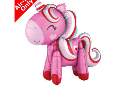 Unicorn roz cu inimioare Airwalker​ ​22 in 21 in 55 cm 53 cm