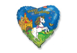 Сердце Единорог Happy Birthday