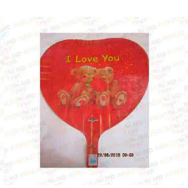 baloane heart red i love you with bears 18'' 