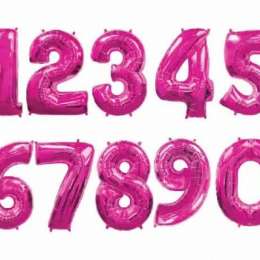 Baloane Cifre 0-9 Fuxia