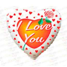 baloane cu heliu heart i love you rose 18'' 