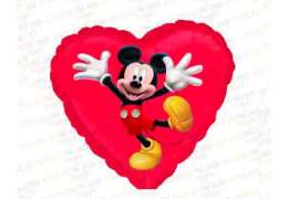 baloane heart red mickey mouse 18'' 