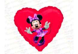 baloane heart red minnie mouse 18'' 