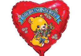 Шарики с гелием Love Bear Flowers 18''
